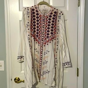 Johnny Was Amarynth High Slit Shirt Tunic